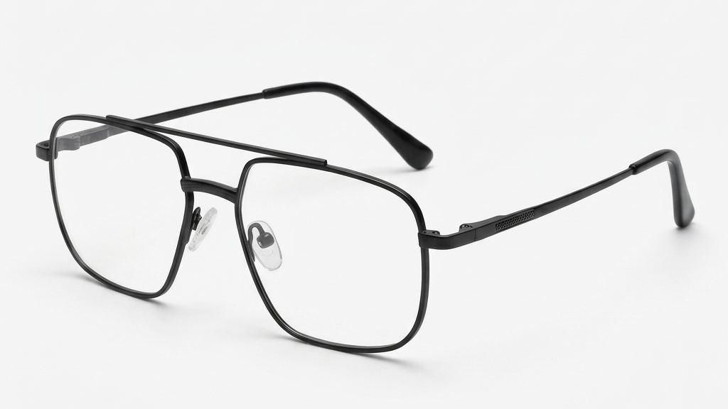 Classic Aviator Reimagined | Slim Matte Black Geometric Frames