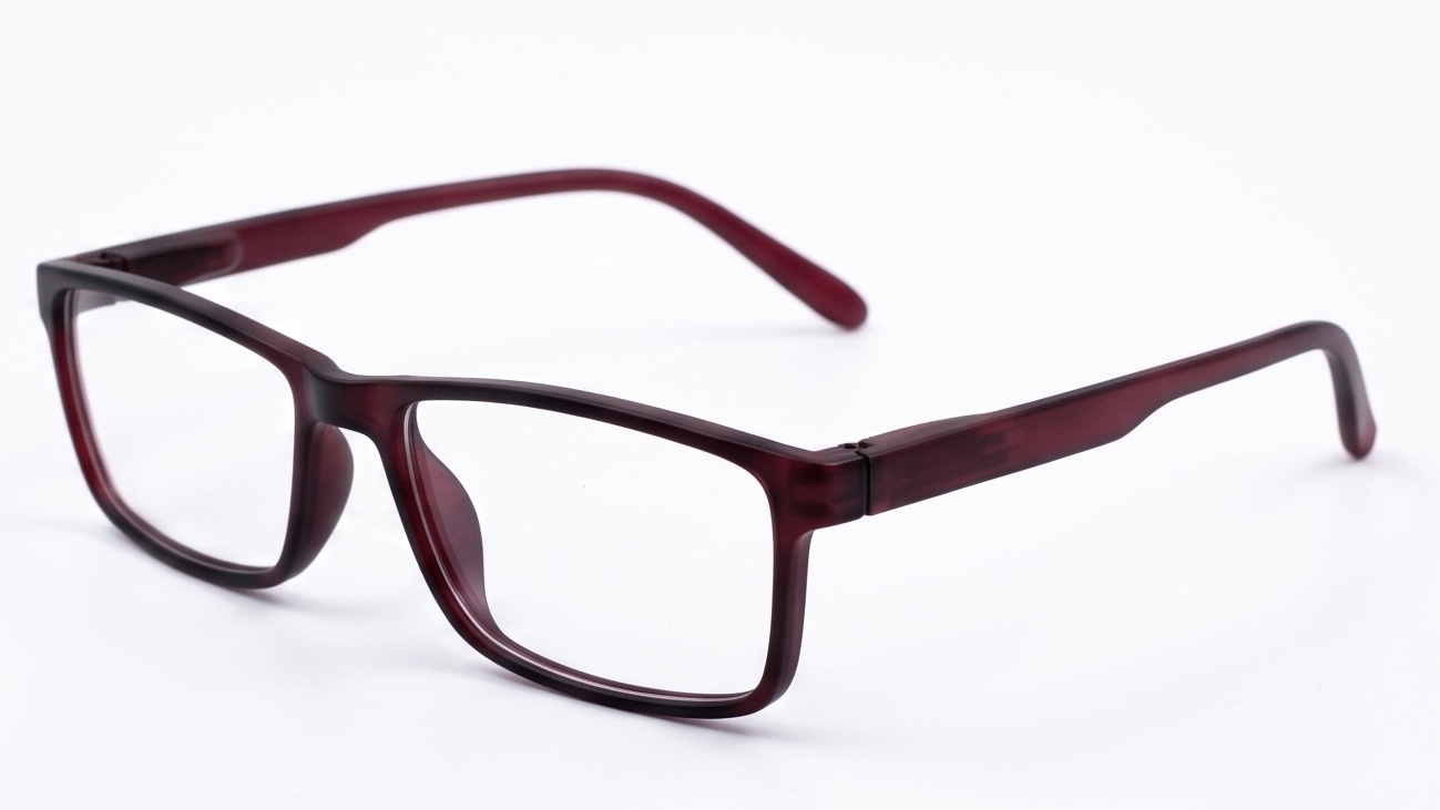 Sophisticated Modernity: Matte Burgundy Rectangular Frames