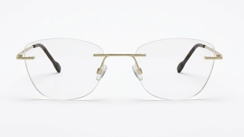 Minimalist Gold Titanium Rimless Frames – Luxury Series