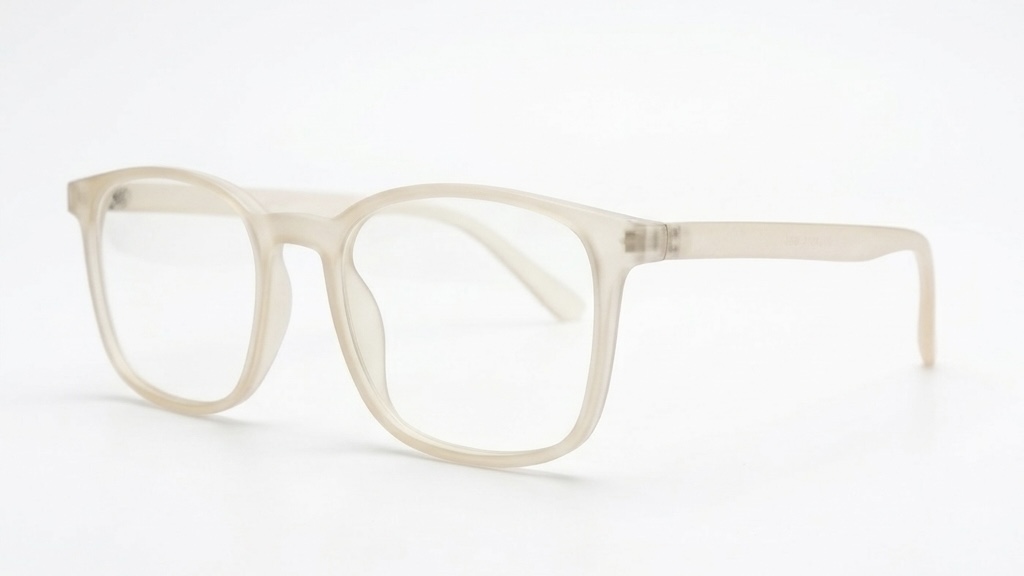 Timeless Ivory | Premium Matte Square Eyeglasses