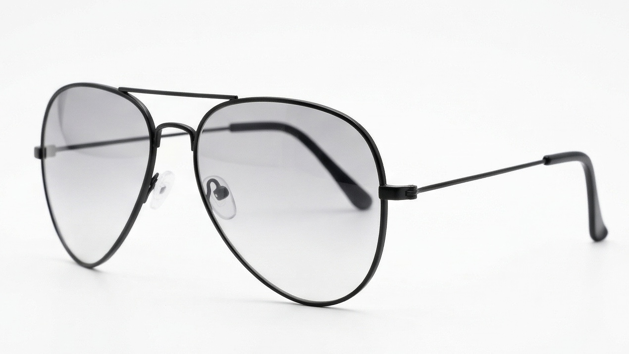 Premium Aviator Photochromic Sunglasses - Men's Black Metal Frame