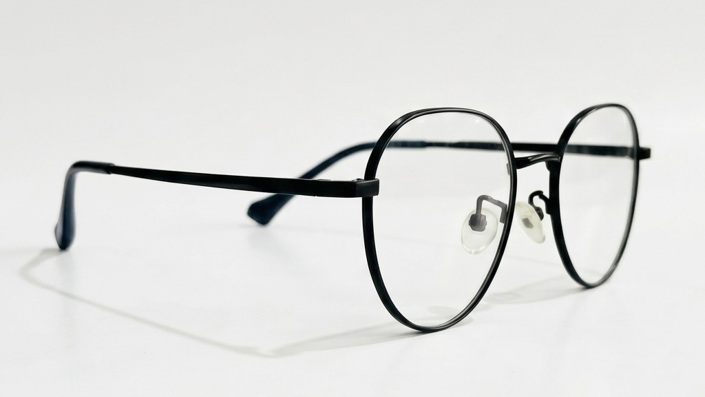 Timeless Elegance: Classic Round Matte Black Metal Frames