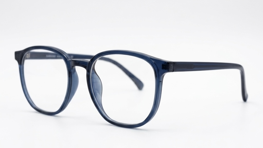 Midnight Azure | Modern Round Acetate Frames