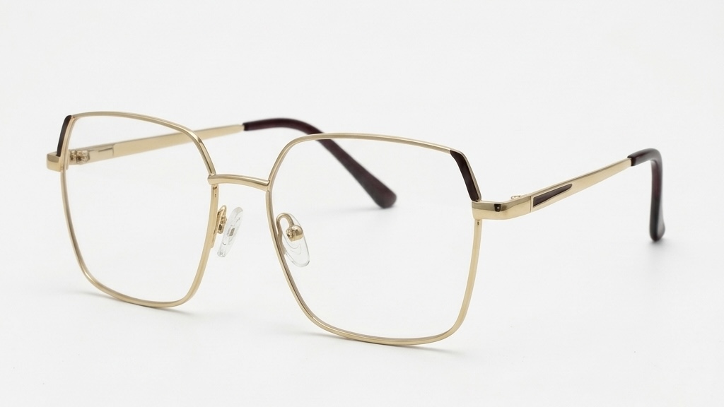 Modern Hexagonal Gold Eyewear