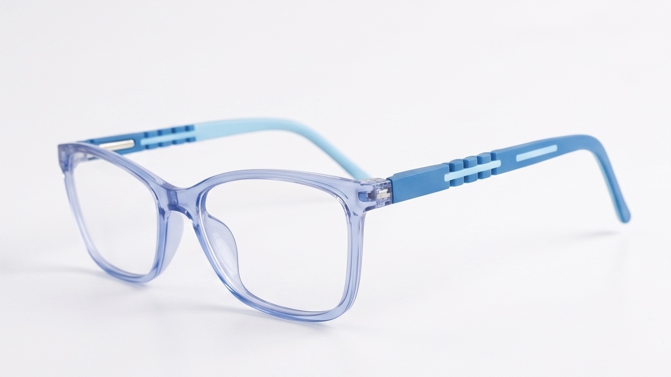 Vibrant Vision: Premium Acetate Kids’ Frames in Sky Blue