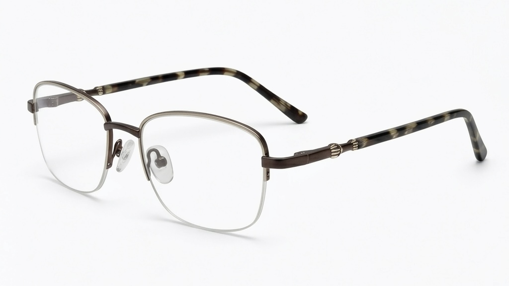 Elegant Semi-Rimless Square Eyeglasses for Women