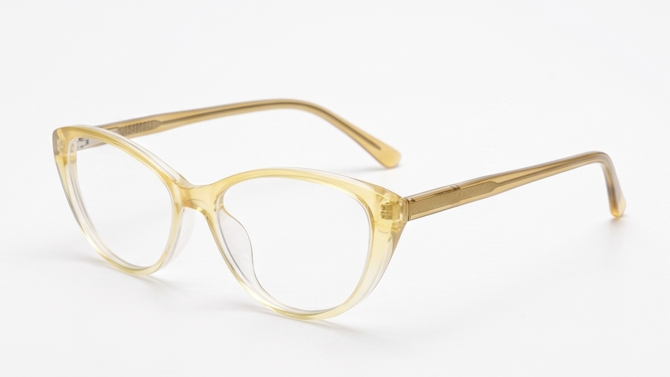 Crystal Amber Charm: Stylish & Durable Kids' Cat-Eye Frames
