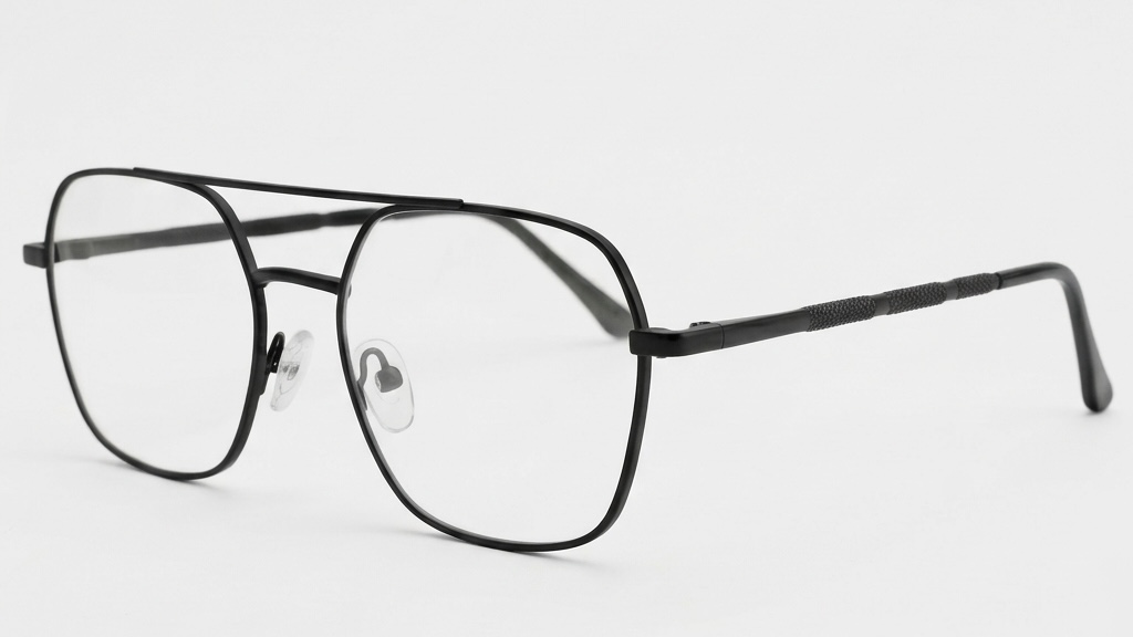 Classic Geometric Navigator | Matte Black Precision Frames
