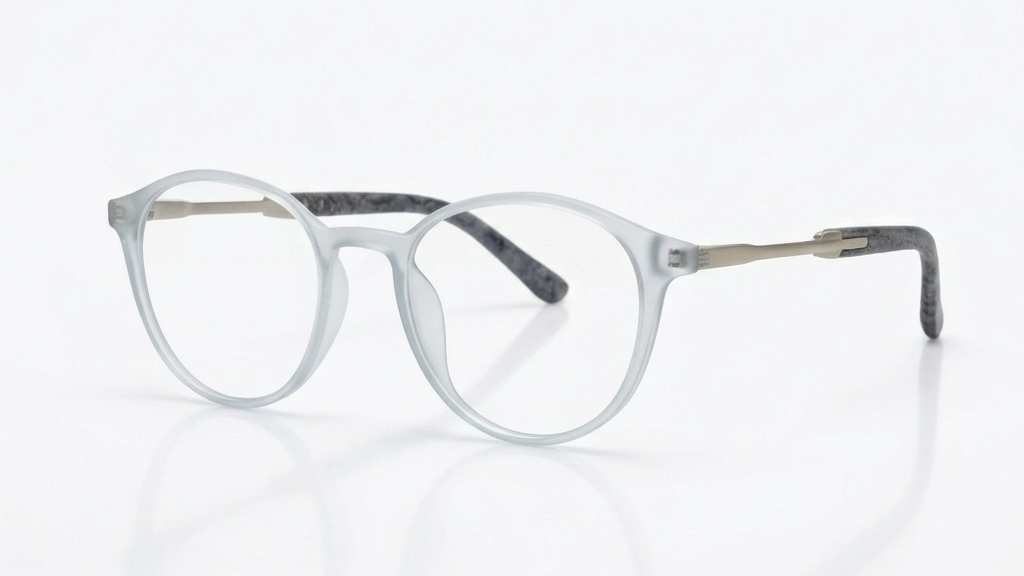 Timeless Matte Blue P3 Spectacles - A Fusion of Contemporary Comfort and Textural Gold Details