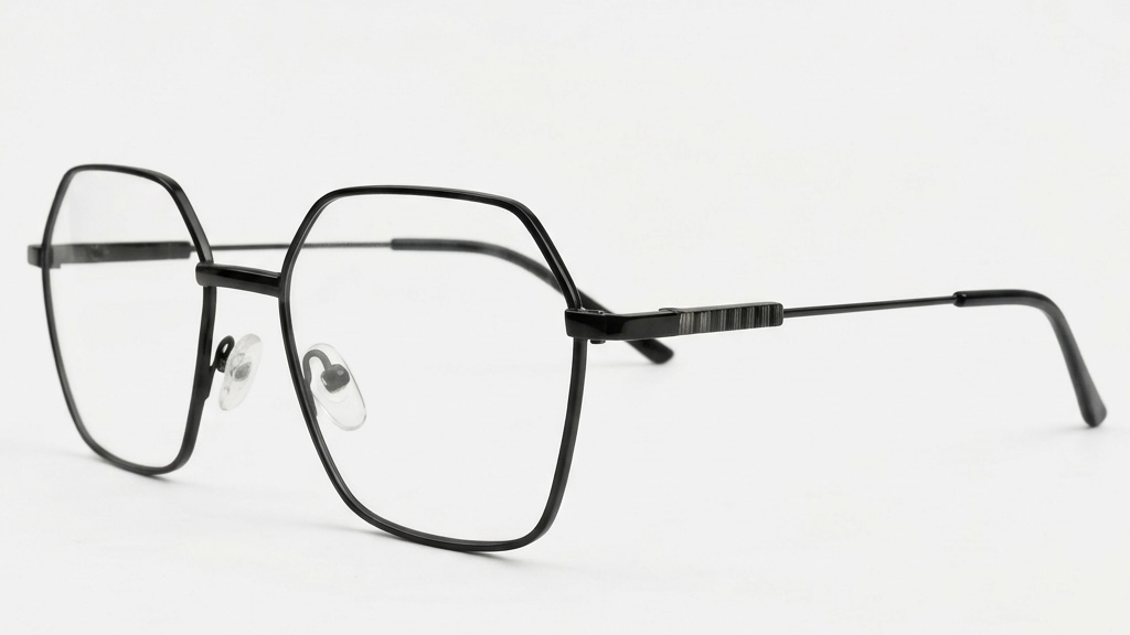 Modern Geometric: The Matte Black Hexagonal Statement Frame