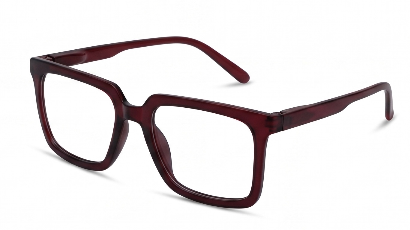 The Burgundy Bold: Modern Oversized Square Frames