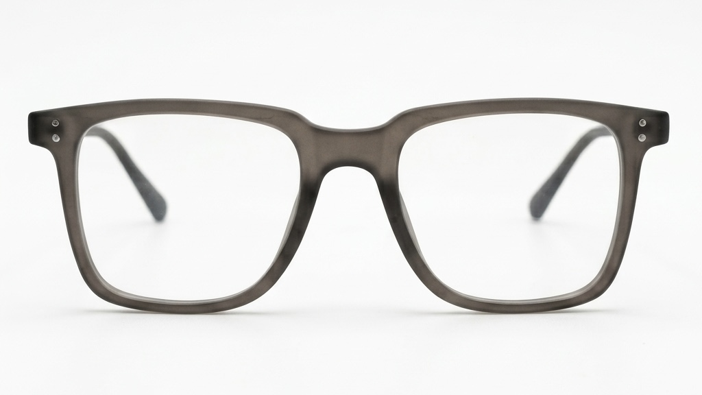 The Urban Professional: Translucent Grey Square Eyeglasses