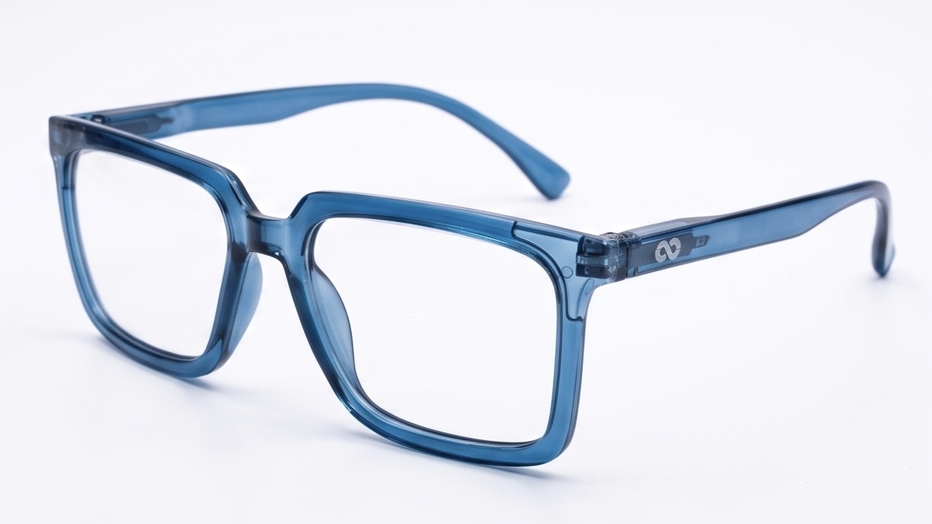 Azure Horizon: The Modern Geometric Statement Eyeglasses 