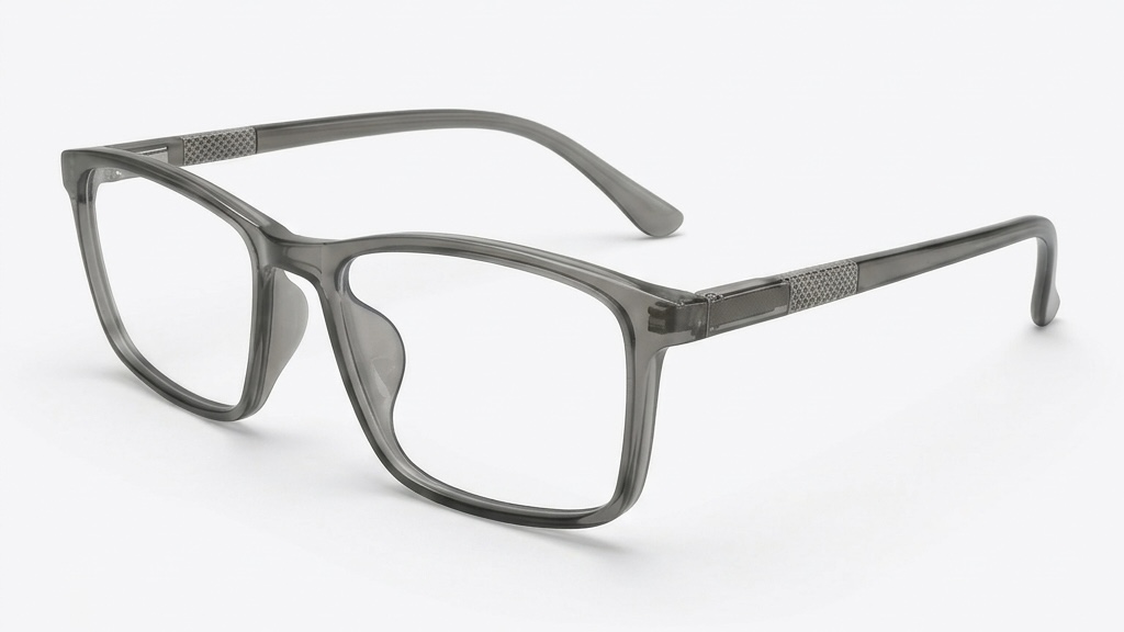Modern Slate: Minimalist Rectangular Eyeglasses