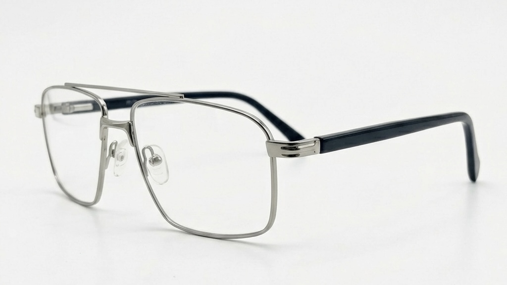 Classic Navigator: Precision-Engineered Dual-Bridge Metal Frames