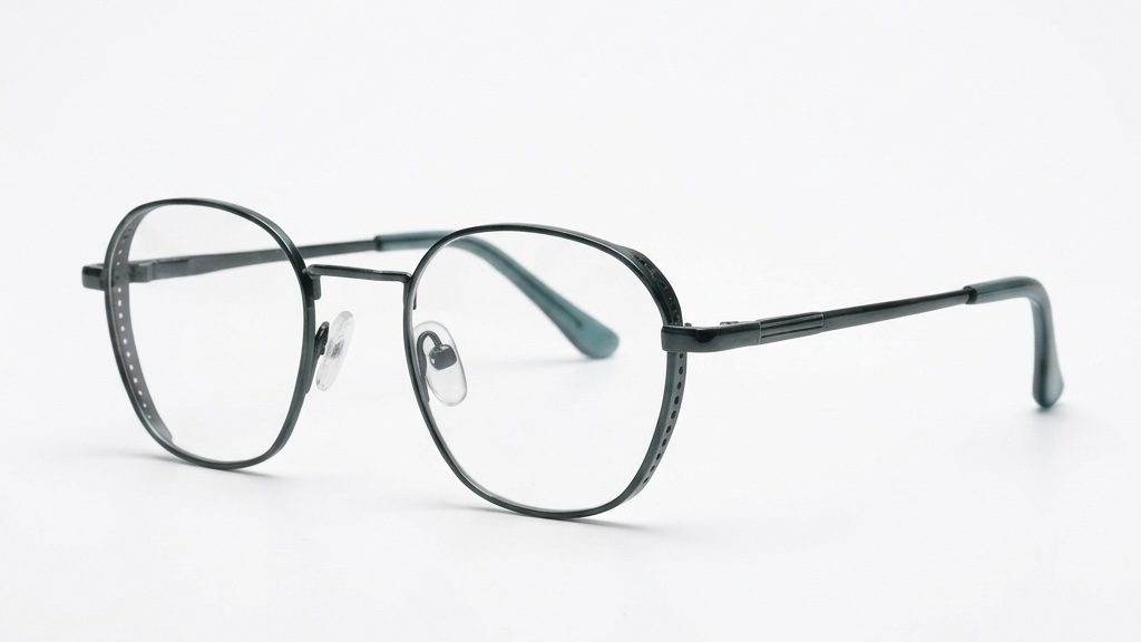 Modern Round Metal Eyeglasses in Matte Gunmetal Finish