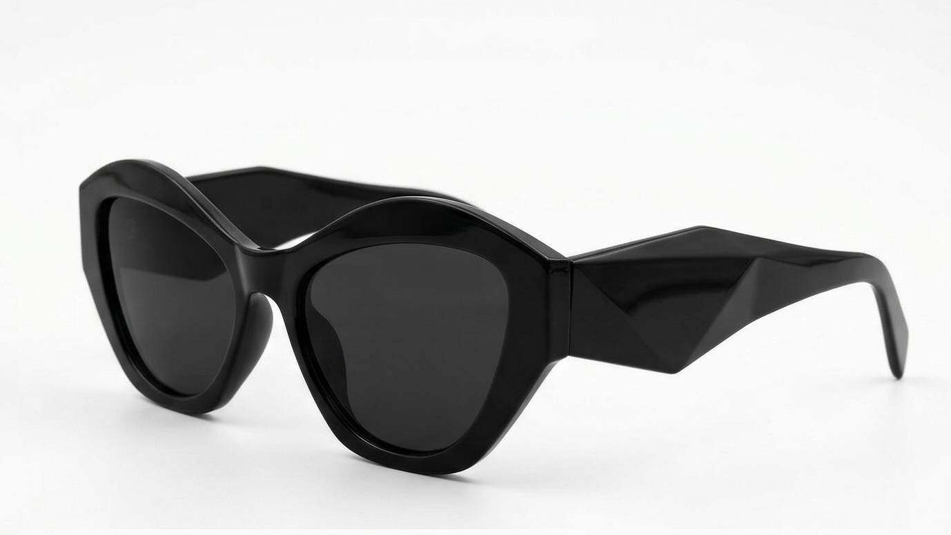 Geometric Edge: Avant-Garde Polarized Sports Sunglasses